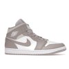 baskets air jordan 1 mid linen air jordan kikikickz 958665 grande
