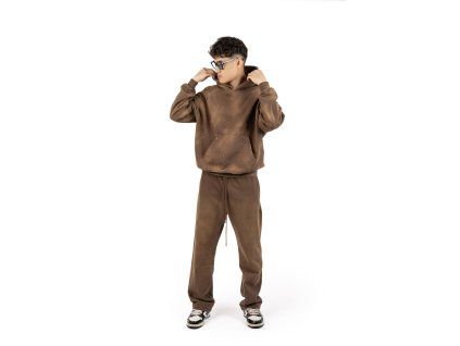 Droven Washed Tracksuit - Brown