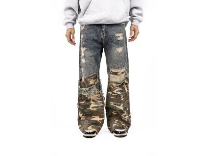 Droven Half Camo Pants – Blue