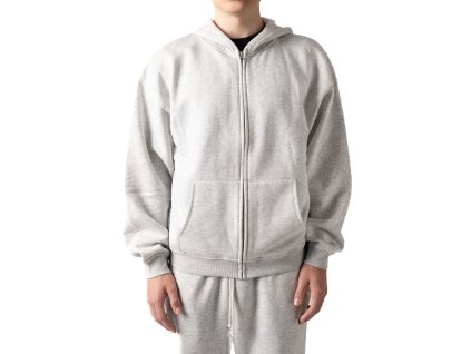 SKIMS MENS ZIP UP HOODIE grey