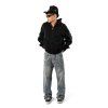 Droven Flame Crop Hoodie - Black