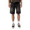 Droven Rhinestone Shorts – Black Washed