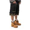 Droven Camo Knee Shorts –  Washed Black