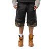 Droven Camo Knee Shorts –  Washed Black