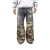 Droven Half Camo Pants – Blue