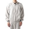 SKIMS MENS ZIP UP HOODIE grey