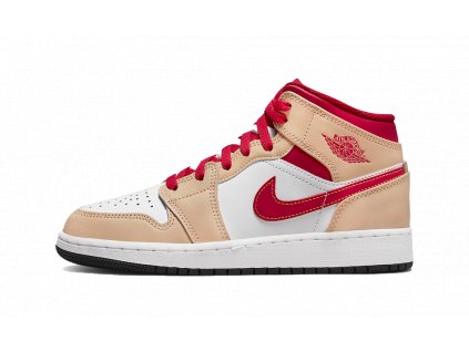 air jordan 1 mid beige red gs 1 1000