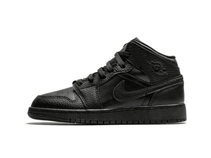 Air Jordan 1 Mid Triple Black (GS)