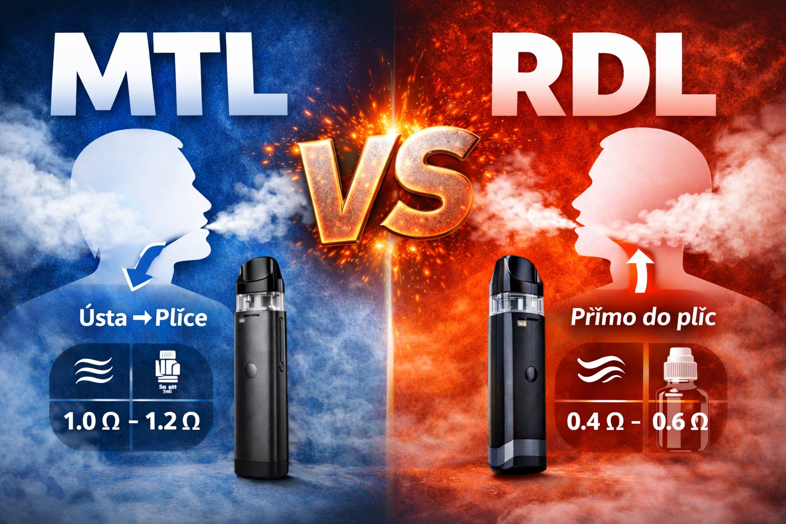 MTL vs RDL - jaký styl vapování zvolit