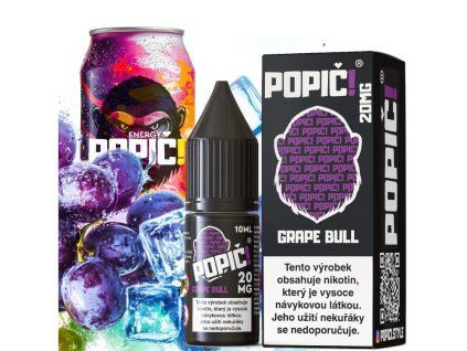 E-liquid POPIČ! Salt Grape Bull 10 ml 20 mg