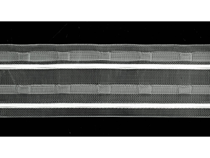 Záclonová páska - tužkové řasení 1:2, transparentní, 50 mm