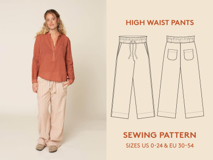 high waist pants sewing pattern wardrobe by me 1