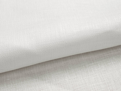 VZOREK - Bílý kepr - lněná látka CZ 185g/m2