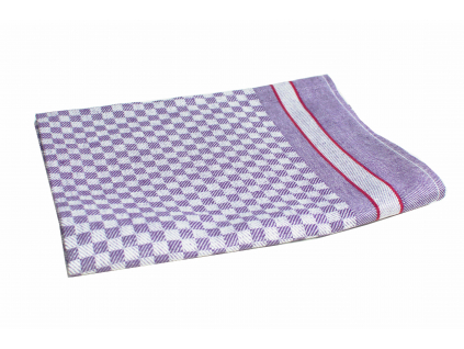 KARO fialová - lněný ručník - LM0024