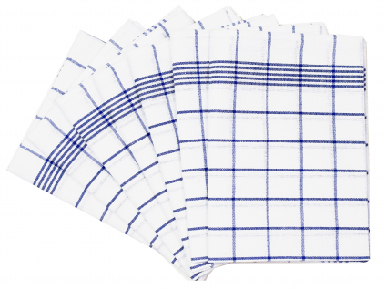 Lněná utěrka modrá klasika - 7 kusů - FLS006