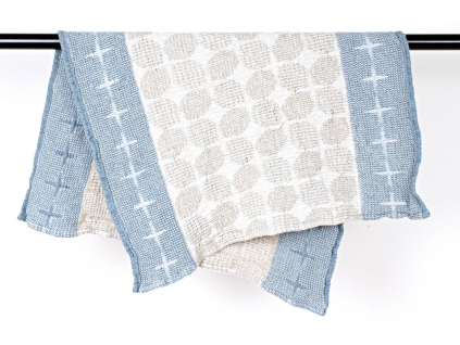 Lněný ručník Bliki modré