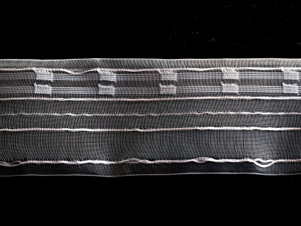 Záclonovka - tužkové řasení, transparentní, 80 mm - VT0047