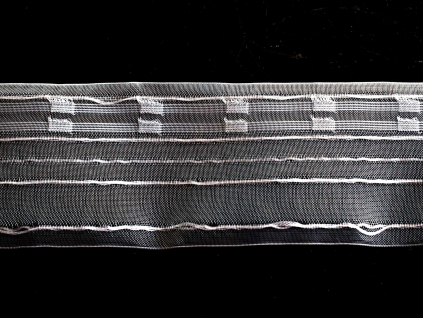 Záclonovka - žabkové řasení, transparentní, 80 mm - VT0048
