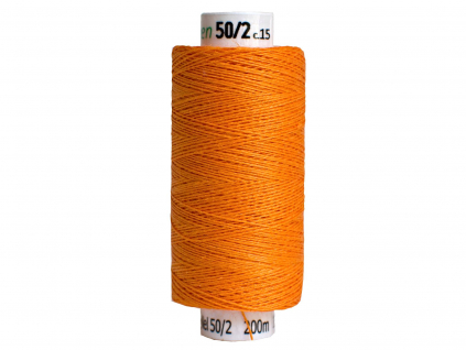 Lněná nit na paličkování TEX33x2 oranžová (15)