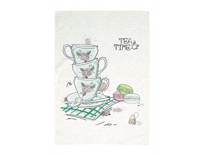 Tea Time - lněná utěrka
