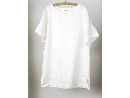 Lněné tričko bílé