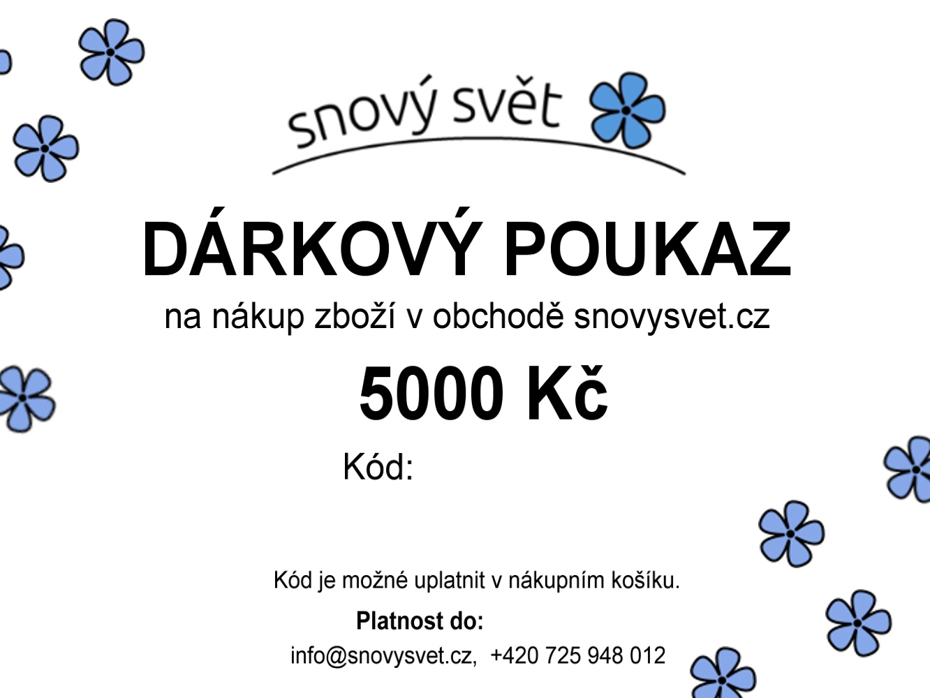 Dárkový poukaz 5000 Kč