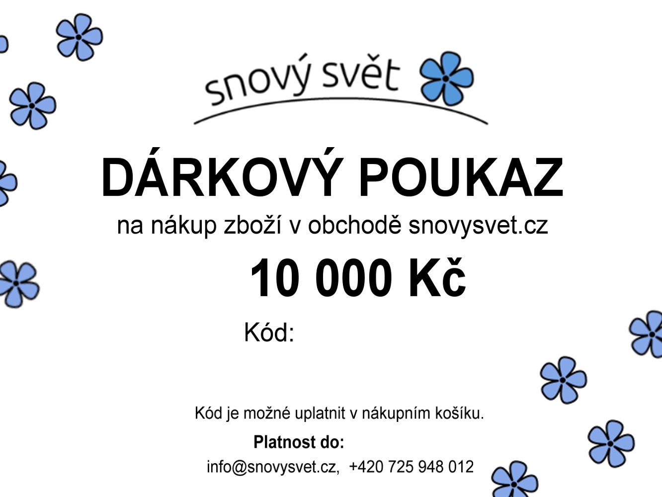 Dárkový poukaz 10 000 Kč