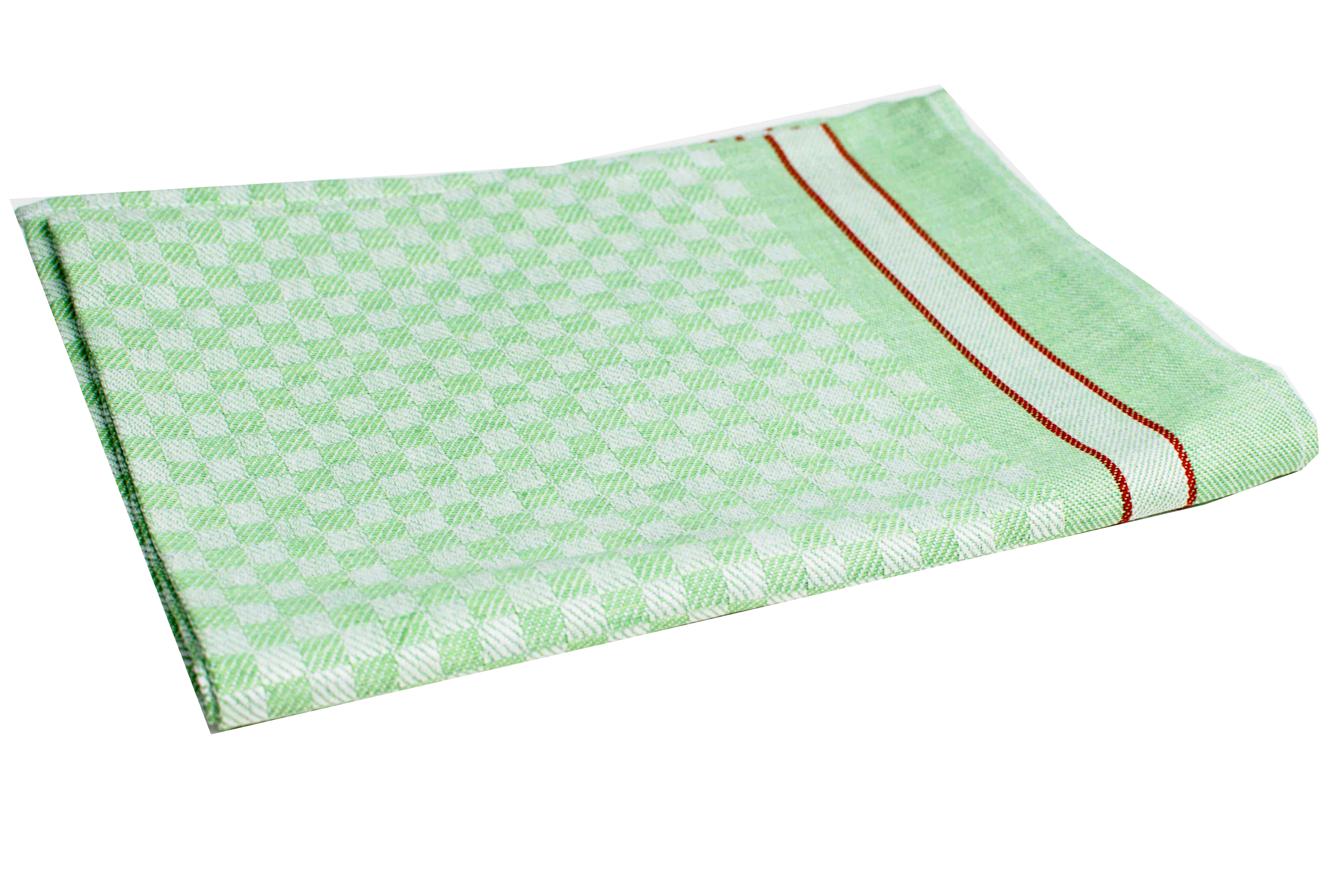 KARO zelená - lněný ručník