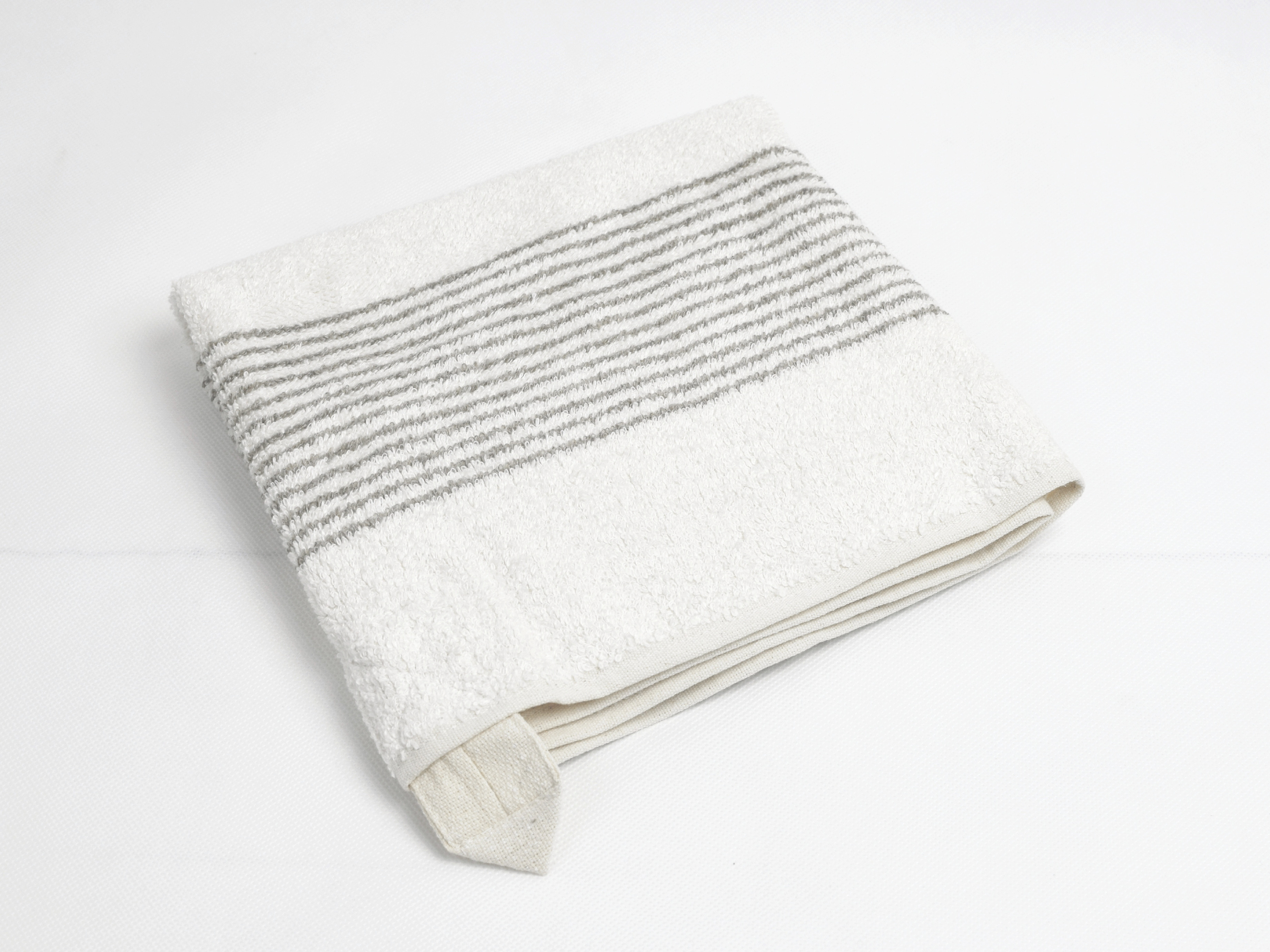 Lněný ručník měkký světlý proužek 30 x 50 cm