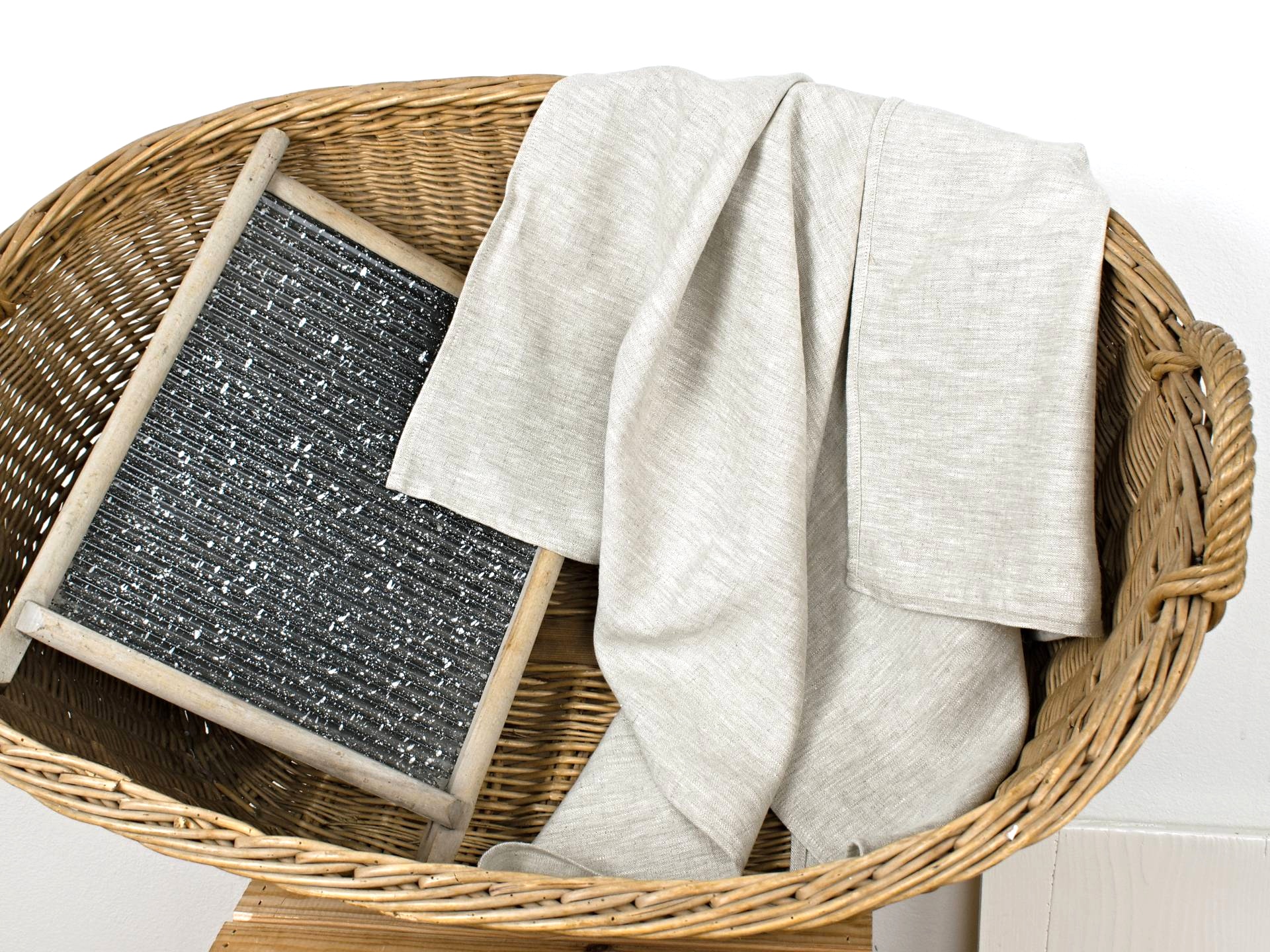 Lněný ručník - přírodní melír 45 x 90 cm
