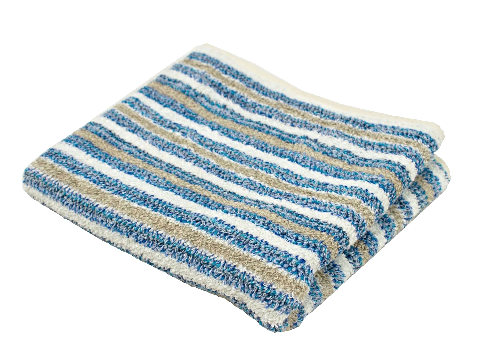 Lněný ručník měkký modrý pruh 65 x 125 cm