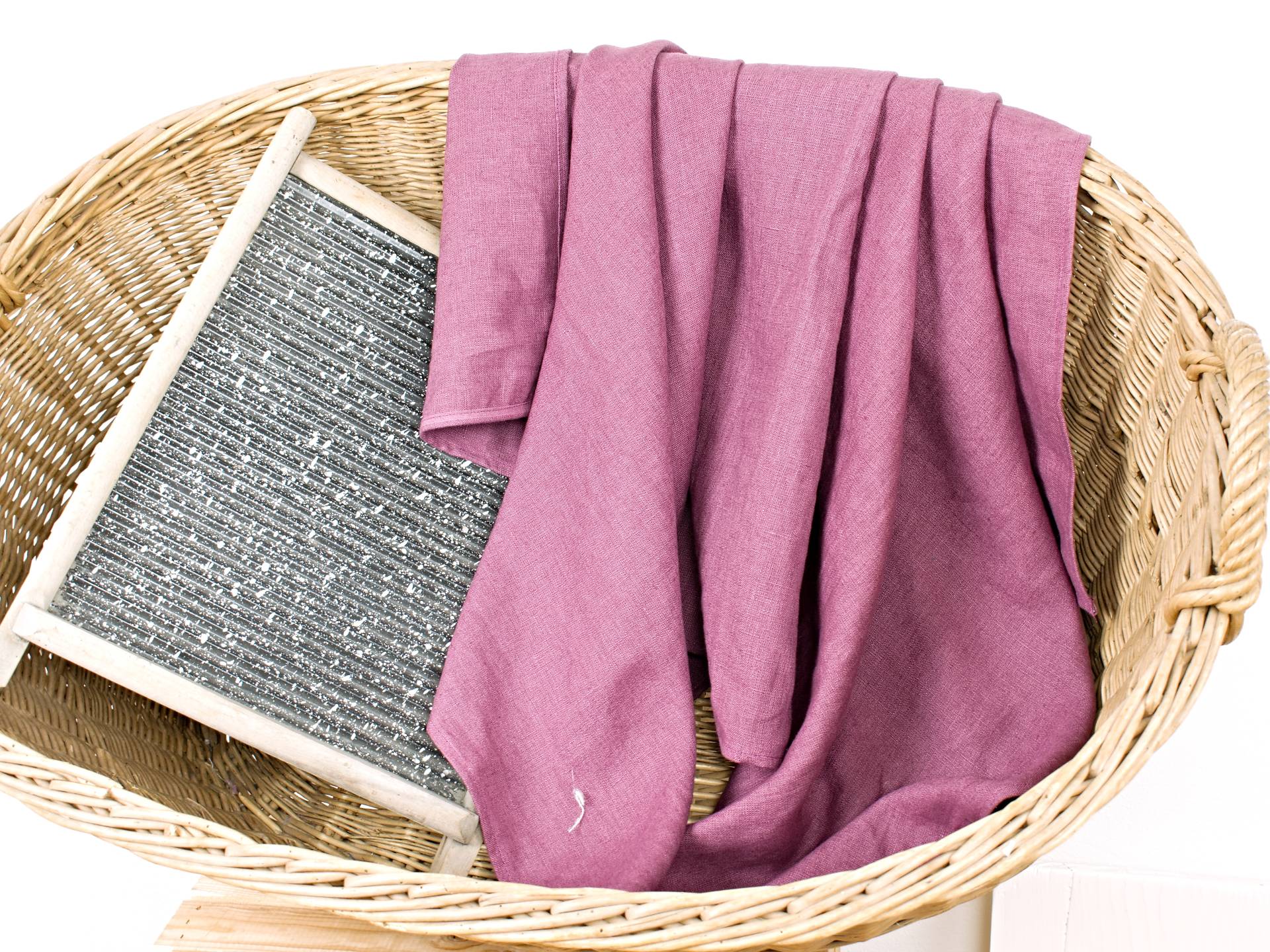 Lněný ručník - purpurový 145 x 180 cm