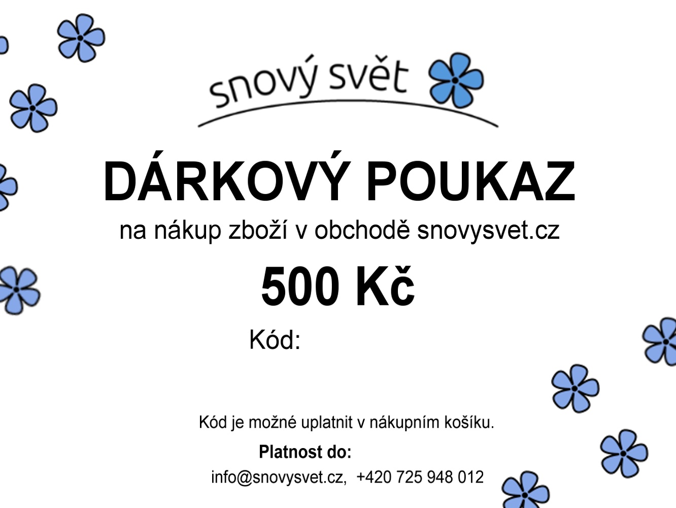 Dárkový poukaz 500 Kč