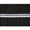 Paličkovaná krajka bavlněná bílá TK0061-10mm