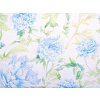 VZOREK - Lněná látka modré pivoňky 155g/m2
