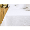Bílé prostěradlo na dvojlůžko měkčené - 100% LEN