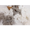 3653 2 lnena gumicka scrunchie pruhy 4 cm