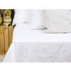 Bílé prostěradlo BIALA na dvojlůžko - 100% LEN
