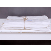 Bílé prostěradlo BIALA na dvojlůžko - 100% LEN