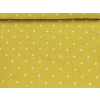 Lněná látka citrónová s puntíky měkčená - LIX031