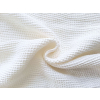 Lněná látka Vaflová polobělená