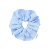 Lněná gumička Scrunchie světle modrá 5 cm