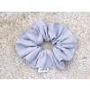 Lněná gumička Scrunchie šedá 5 cm