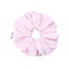 Lněná gumička Scrunchie růžová 5 cm