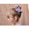 Lněná gumička Scrunchie tmavá kostka 5 cm