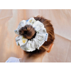 Lněná gumička Scrunchie bylinková louka 5 cm