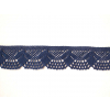 Paličkovaná krajka bavlněná modrá TK0051-45mm