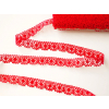 Paličkovaná krajka bavlněná červená TK0049-27mm