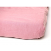 Malinové prostěradlo na dvojlůžko - 100% LEN