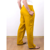 Lněné kalhoty dámské hořčicové